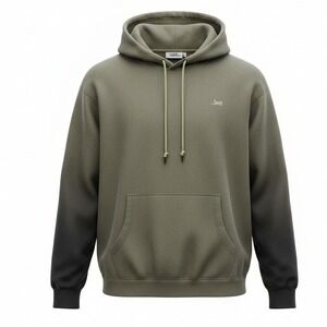 Ombre Dip Dye Hoodie Cotton Blend Skater Large ...Lost Mens Olive Green